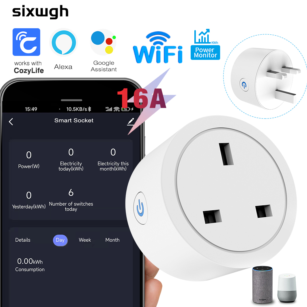 Smart Wall Socket - WiFi Smart Socket 16A UK Plug