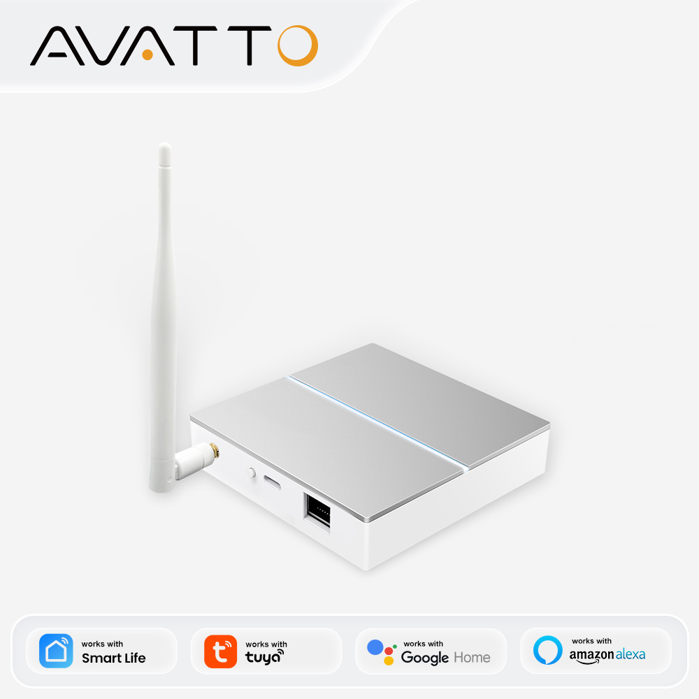 Smart Home Hub - AVATTO Tuya ZigBee Gateway with Antenna