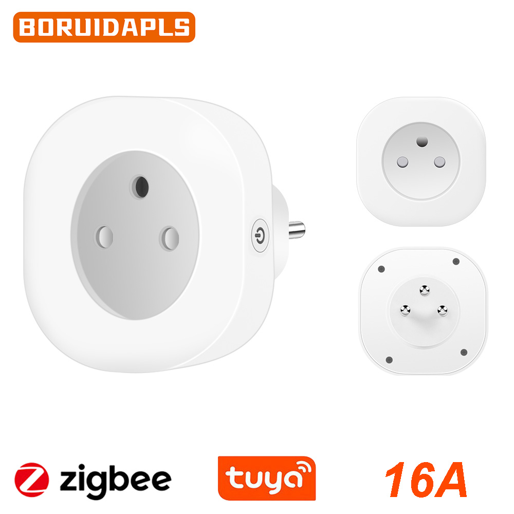 Smart Wall Socket - BORUIDAPLS Tuya Zigbee Smart Socket EU/FR/Israel/Brazil/Switzerland