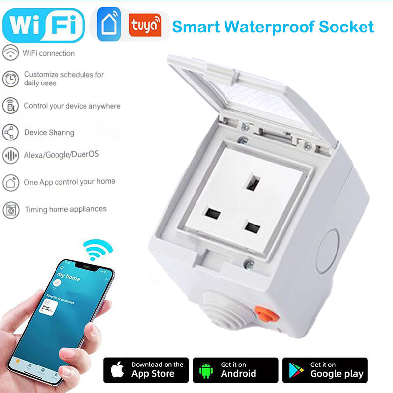 Smart Wall Socket - Tuya 16A Fr ,EU,UK,US WiFi Smart