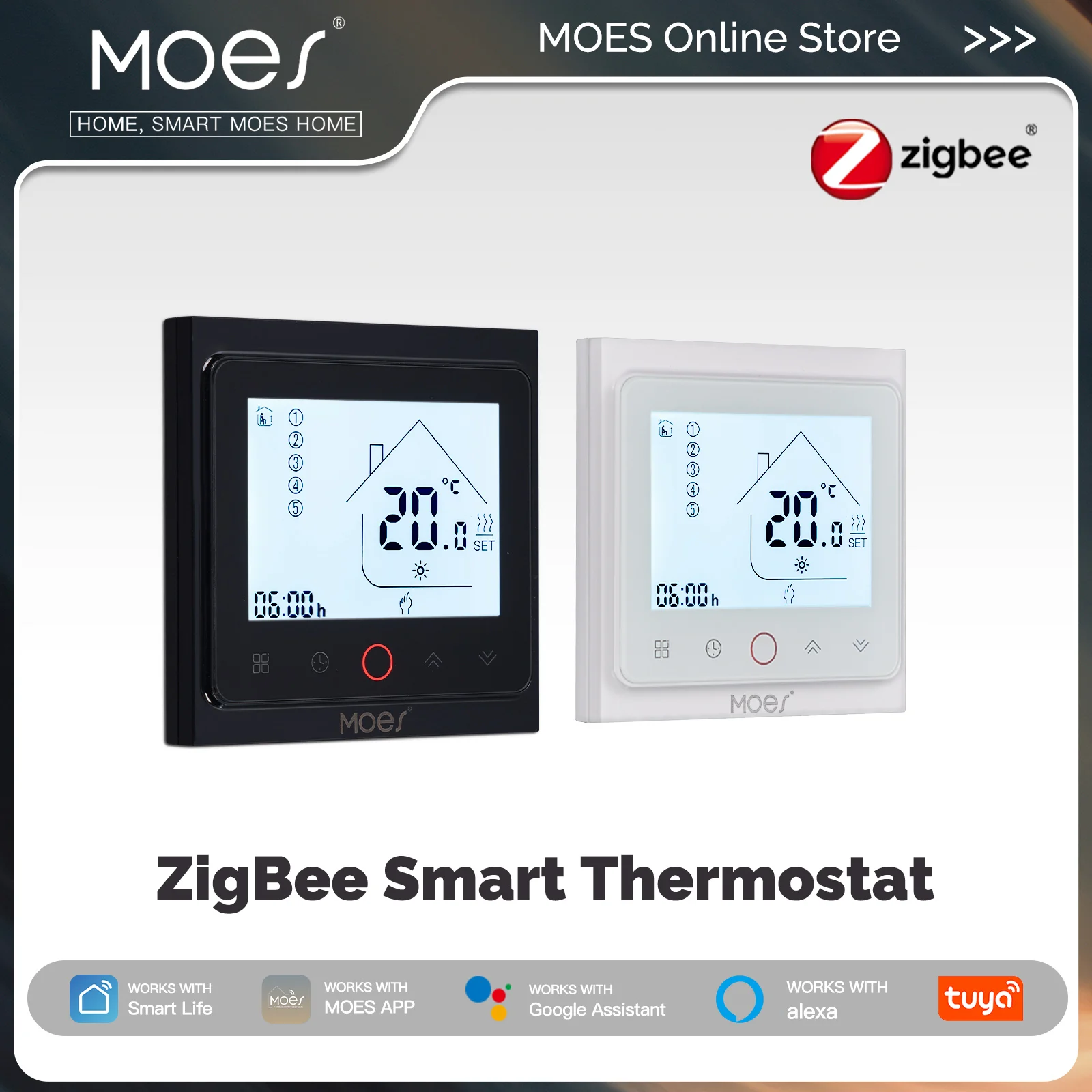 Smart Home Furniture - MOES Tuya ZigBee Smart Thermostat Room