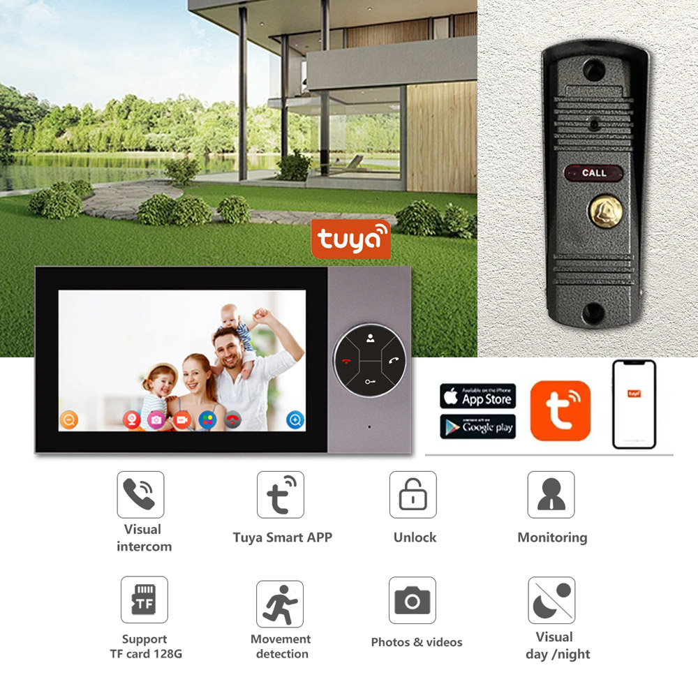 7Inch IPS Screen 2MP 1080P Tuy - огляд і ціна Wifi Doorbell Camera