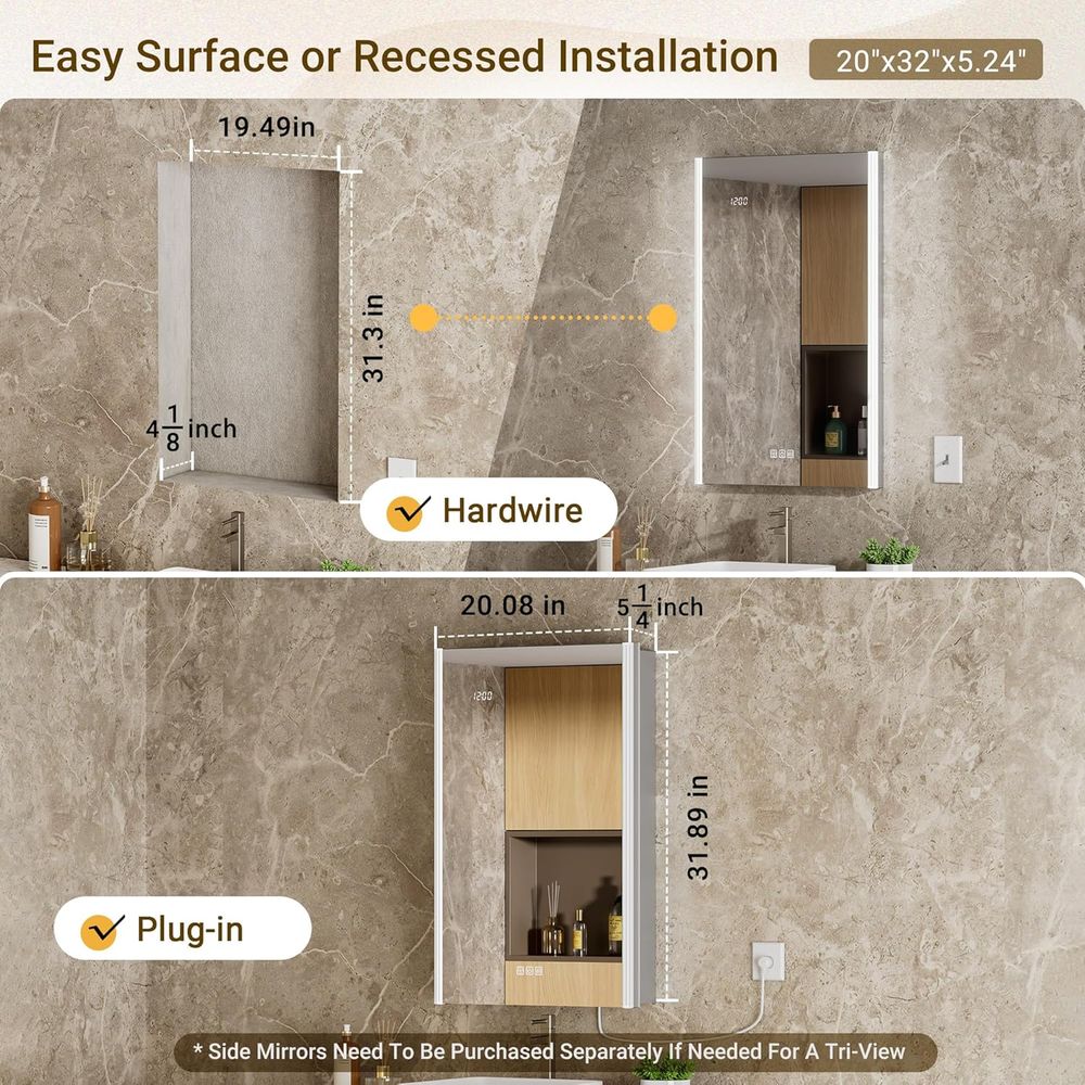 20x32 Lighted Medicine Cabinet - огляд і ціна Smart Home Furniture