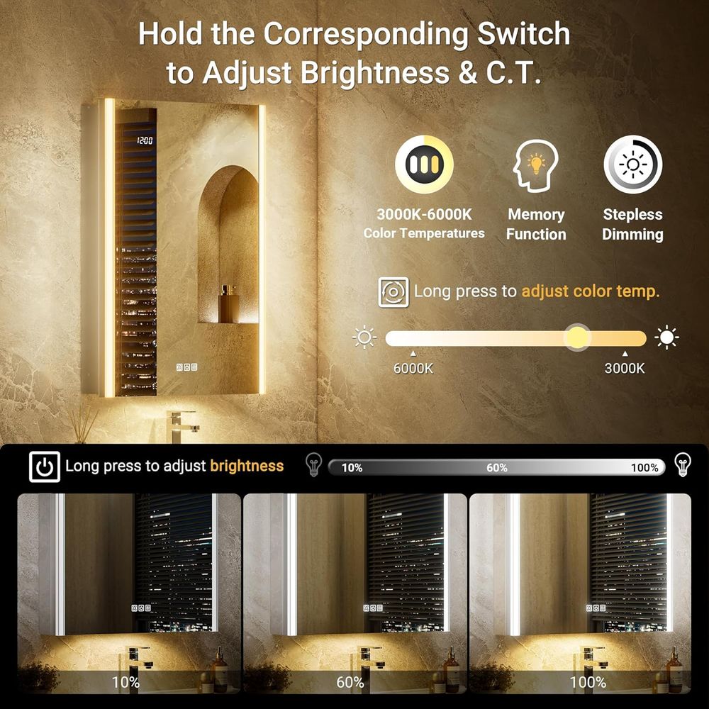 20x32 Lighted Medicine Cabinet - огляд і ціна Smart Home Furniture