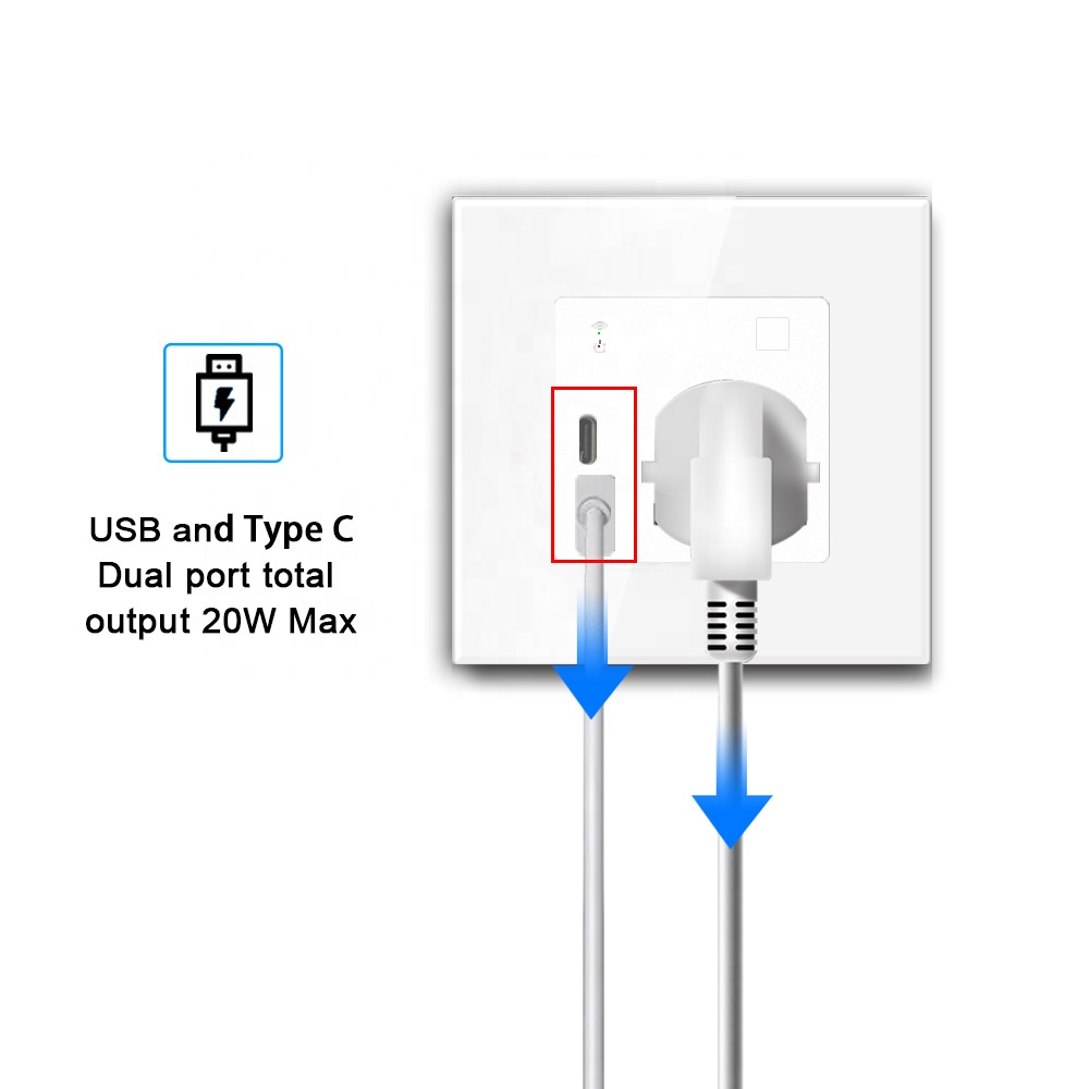New Smart Home Wall Socket EU  - огляд і ціна Smart Wall Socket