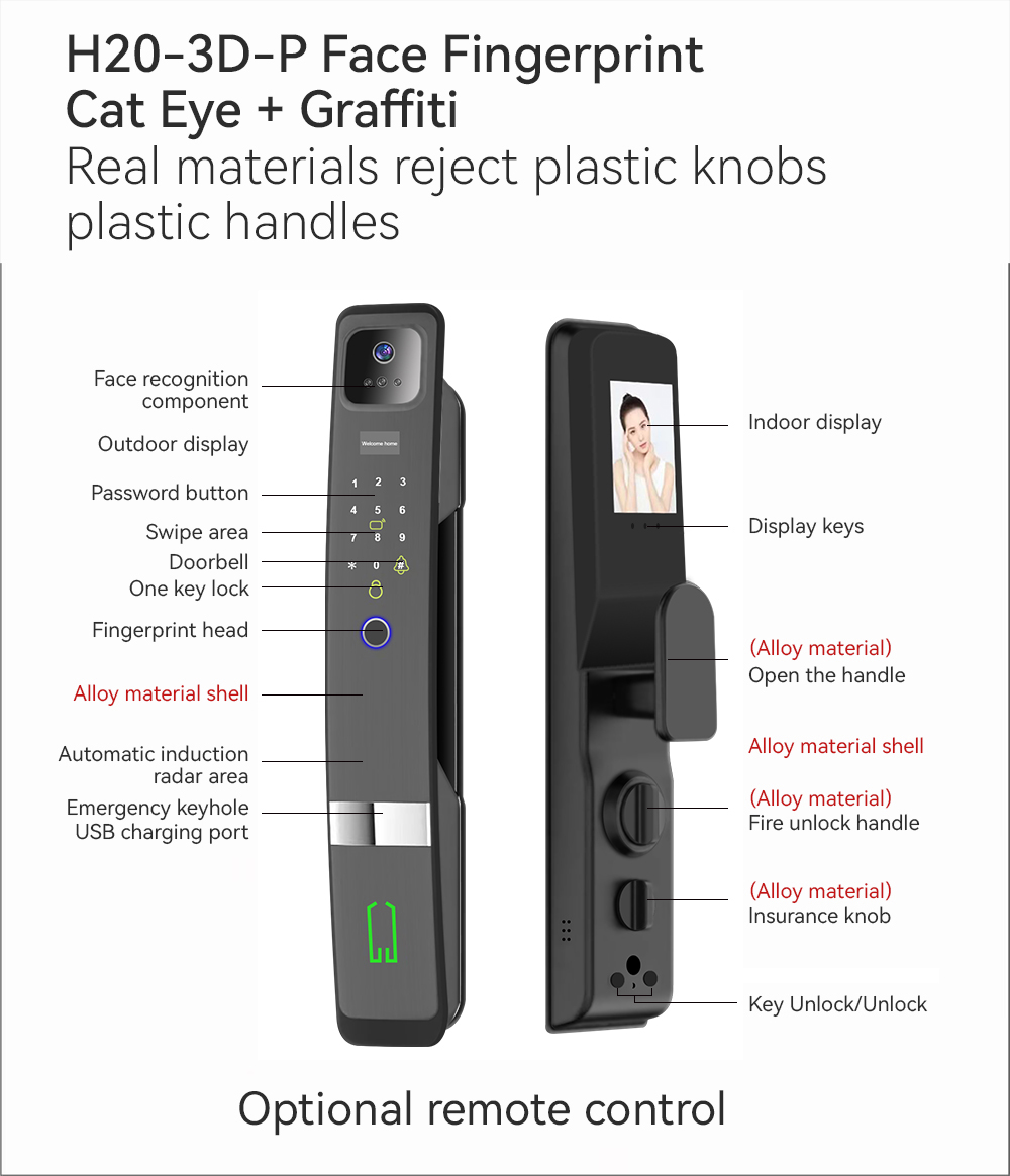 Tuya Wifi Fingerprint 3D Face  - огляд і ціна Wifi Doorbell Camera