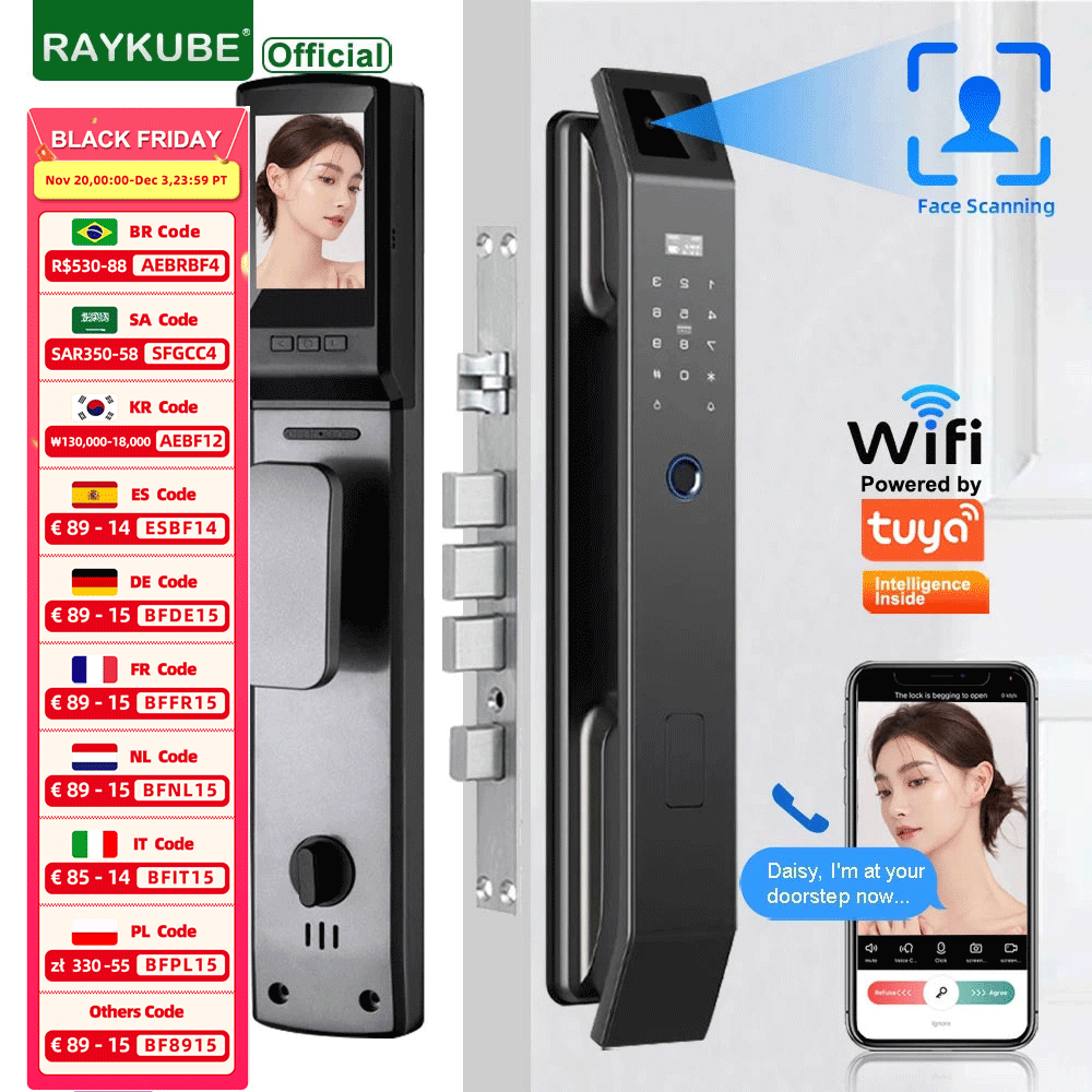 RAYKUBE DF14 Tuya WiFi 3D Face - огляд і ціна Wifi Doorbell Camera