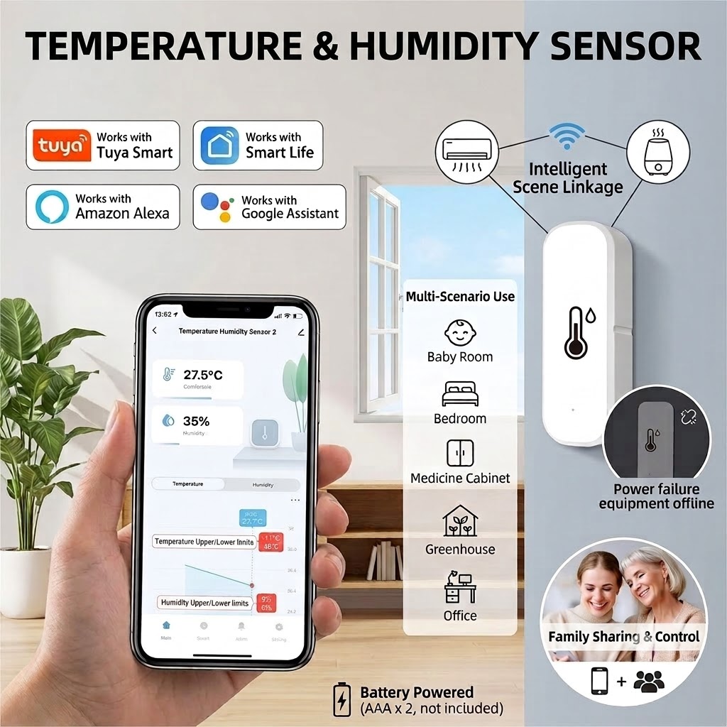 Zigbee Smart Temperature and H - огляд і ціна Smart Home Furniture