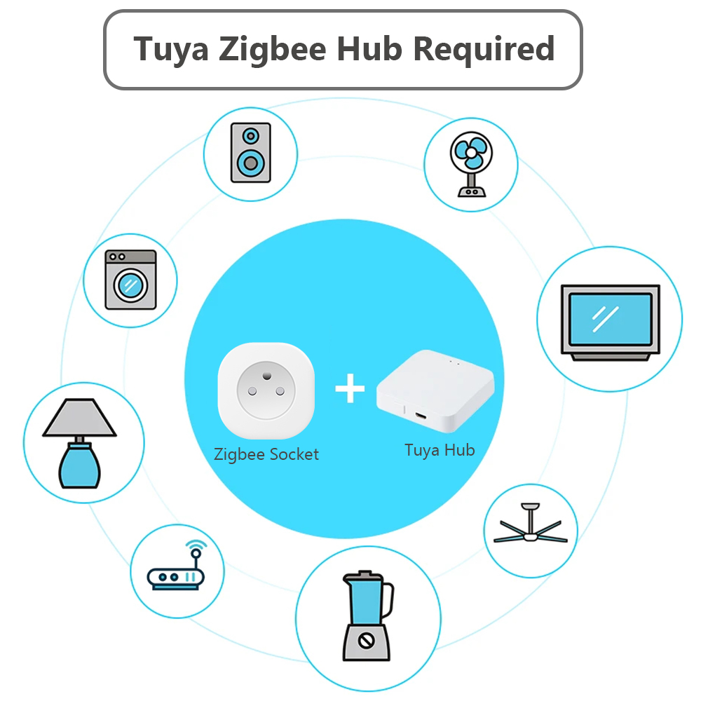 BORUIDAPLS Tuya Zigbee Smart S - огляд і ціна Smart Wall Socket
