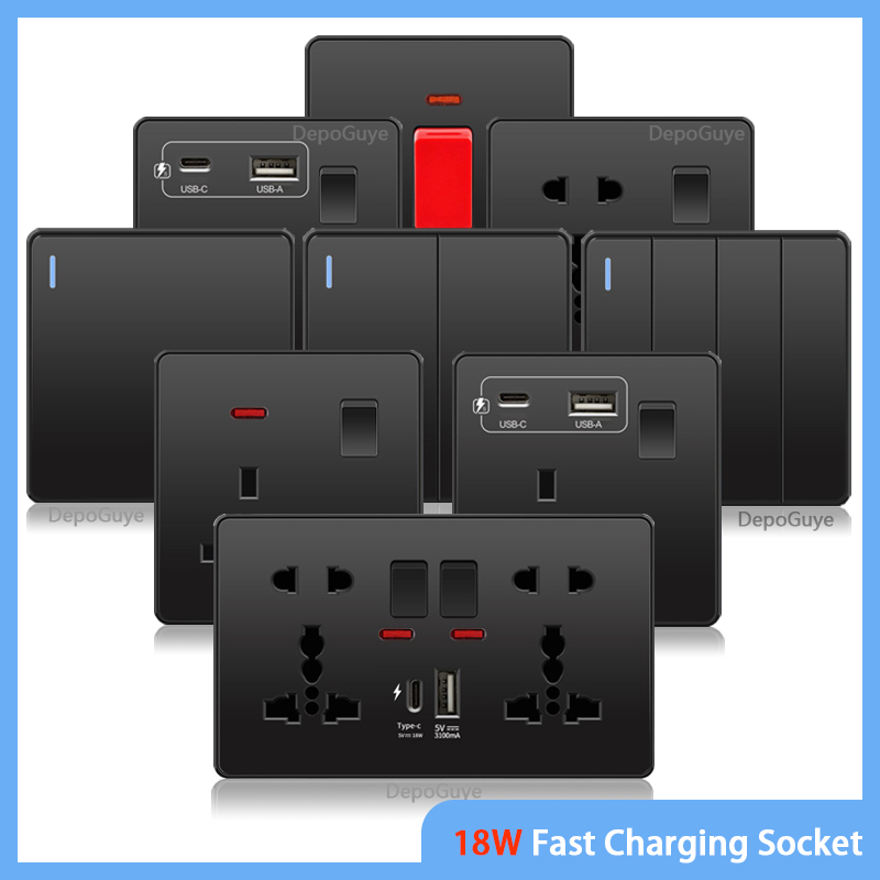 Universal Black USB Type-C 18W - огляд і ціна Smart Wall Socket