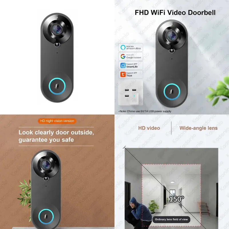 Kadonio 1080P WiFi Video Door  - огляд і ціна Wifi Doorbell Camera