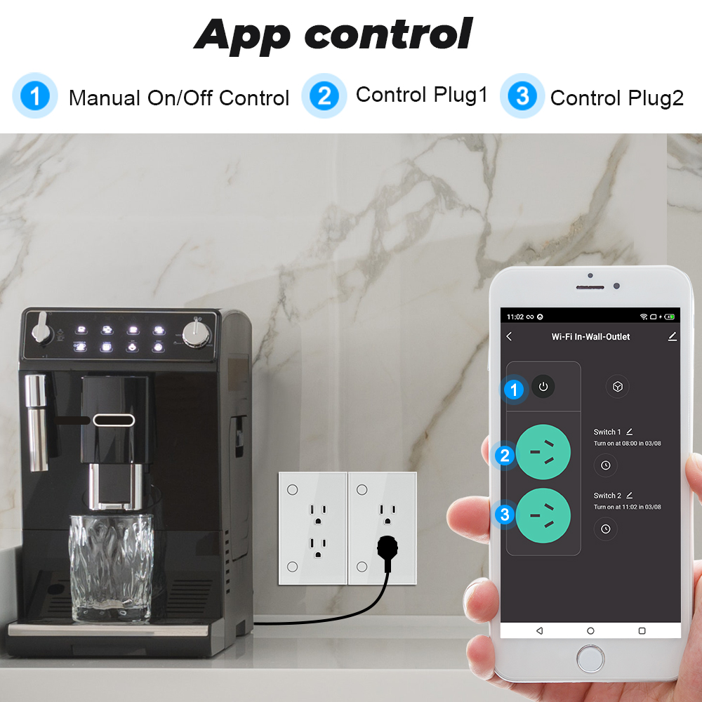 16A Tuya Wifi Socket Us Plug O - огляд і ціна Smart Wall Socket