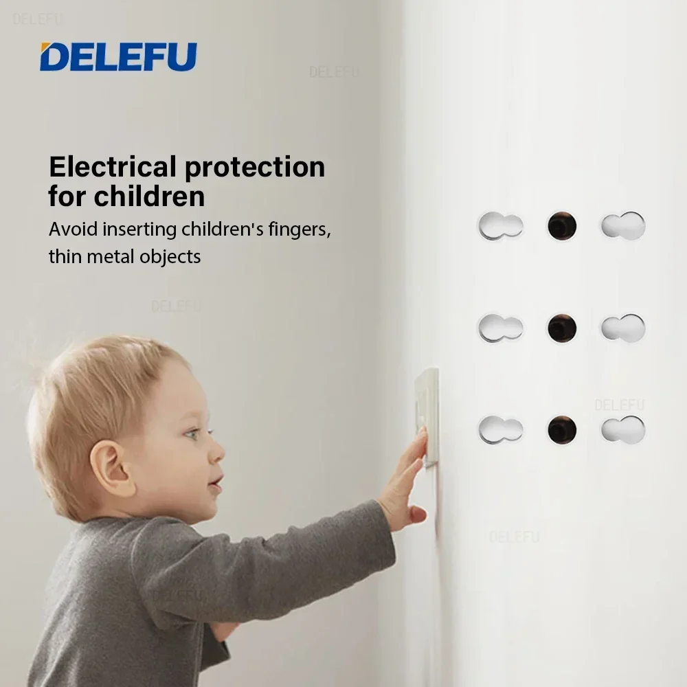 DELEFU Black Retardant PC Ital - огляд і ціна Smart Wall Socket