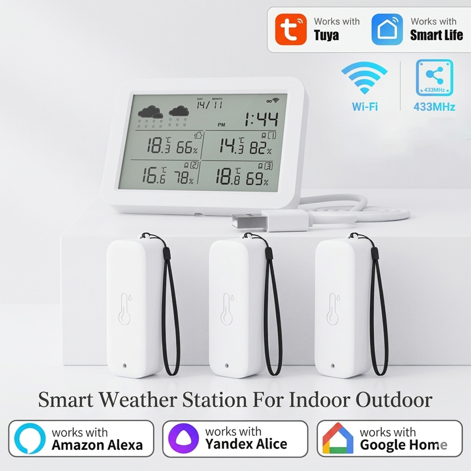 Tuya WiFi+RF433 Weather Statio - огляд і ціна Smart Home Furniture