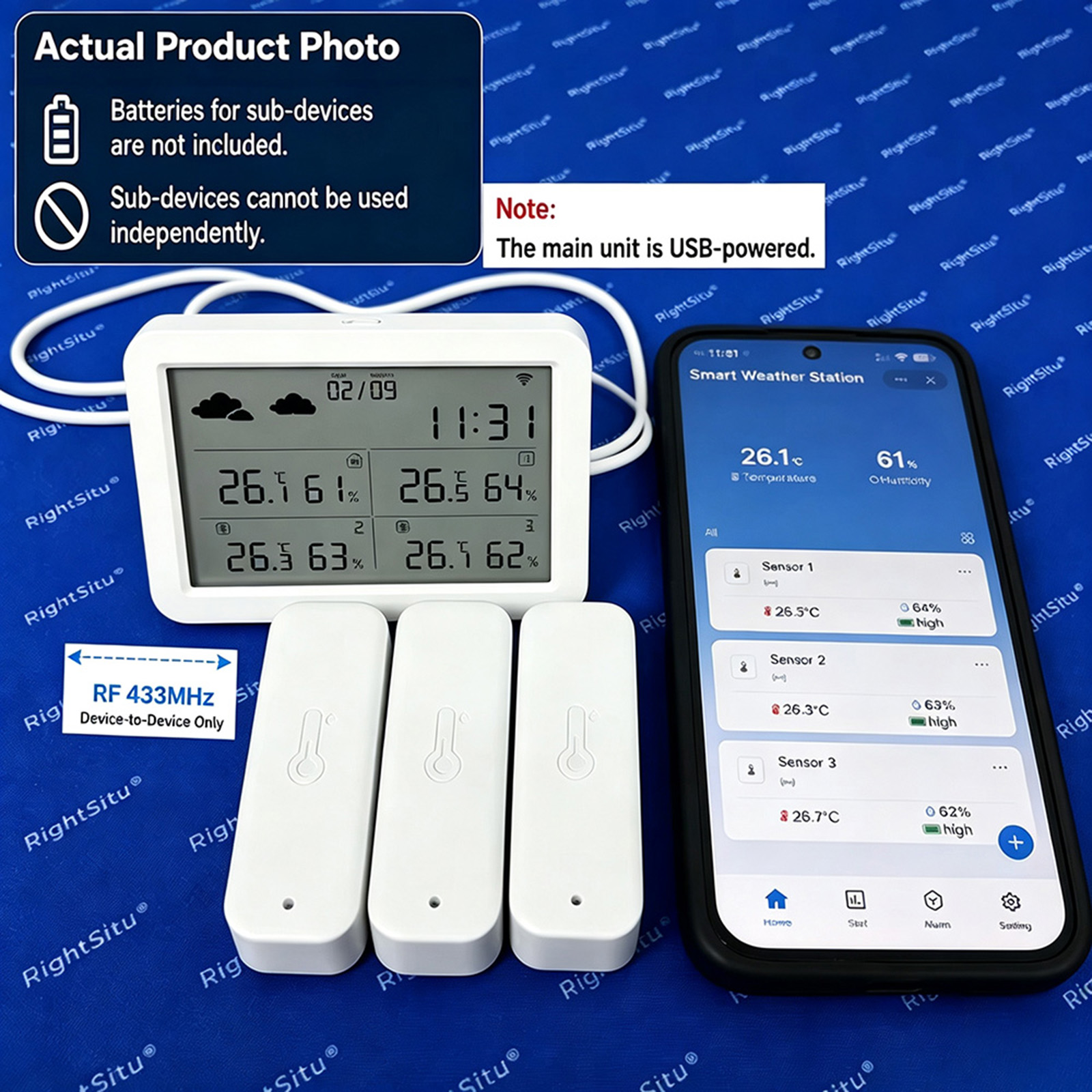 Tuya WiFi+RF433 Weather Statio - огляд і ціна Smart Home Furniture